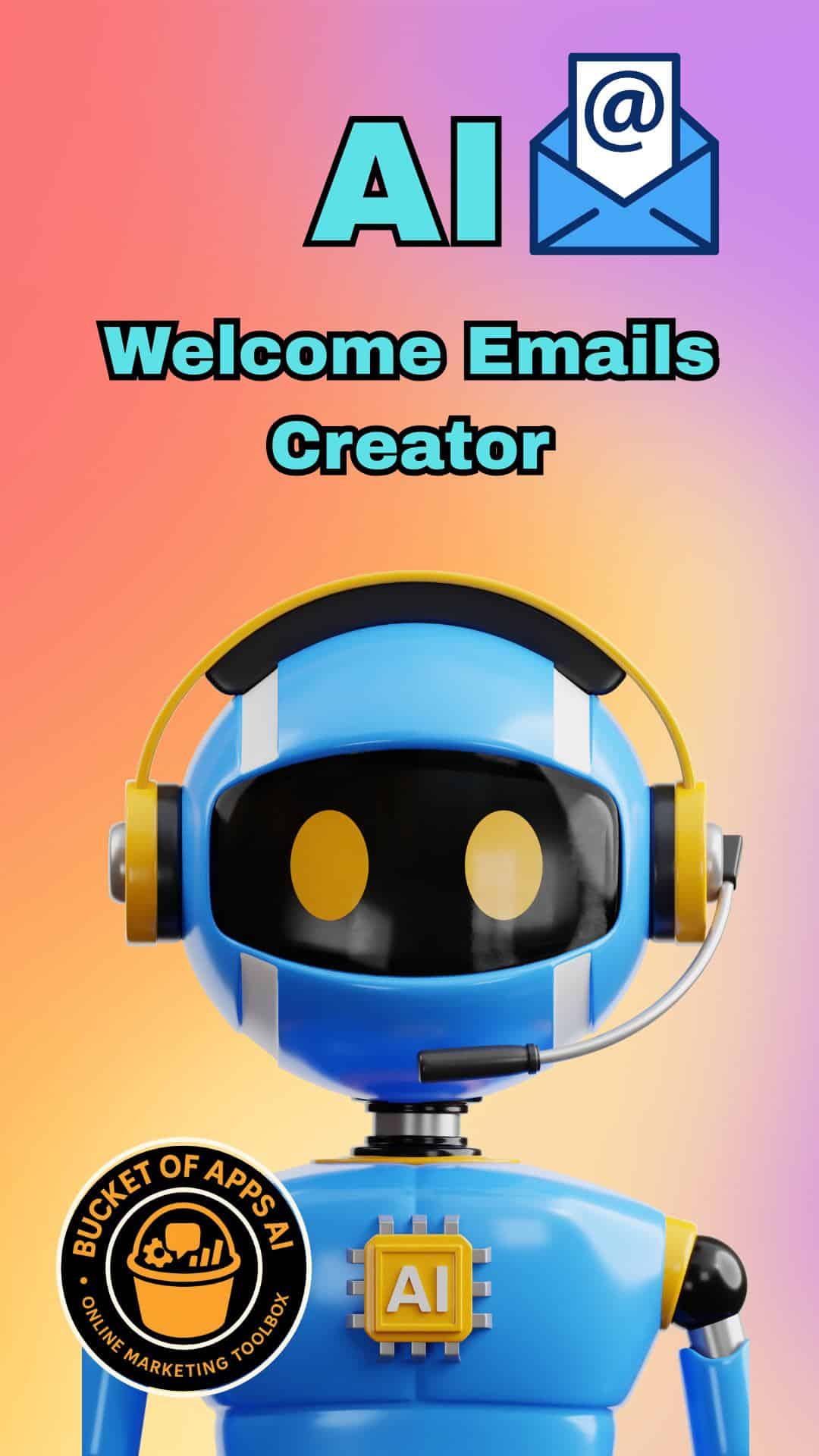 AI marketing welcome email creator robot