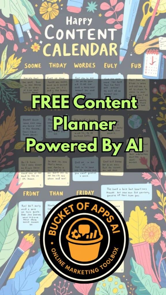 Free Content Planner Image For Social